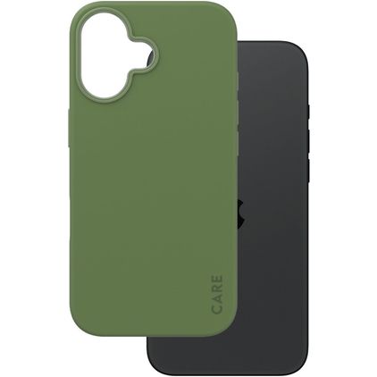 CARE by PanzerGlass Fashionable iPhone 16 Silicone MagSafe Back cover - Verde