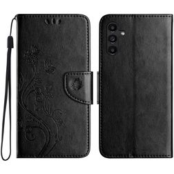 Mobigear Flowers Samsung Galaxy A56 Etui z klapką typu portfel - Czarny
