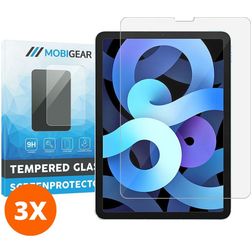 Mobigear iPad Pro 11 polegadas (2020) Vidro temperado Película de ecrã - Compatível com capas (Pack de 3)