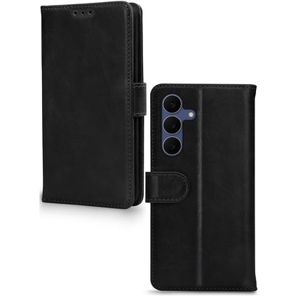 Mobilize Wallet Samsung Galaxy S26 FE Ægte læder Pungetui med Seddelrum - Sort