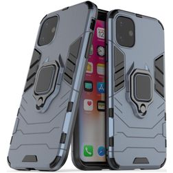 Mobigear Shock Proof Protective Magnetic Ring Holder Case Blue Apple iPhone 11