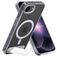Mobiparts Hardcover Transparente iPhone 16e MagSafe Funda Plástico rígido Carcasa con soporte - Transparente