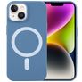 Mobigear Rubber Touch iPhone 15 Silicone MagSafe Back cover - Blu