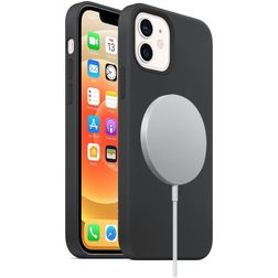 Mobigear Rubber Touch iPhone 12 Mini Silicone MagSafe Back cover - Nero
