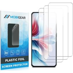 Mobigear OPPO Reno 11F Película de ecrã em plástico - Compatível com capas (Pack de 3)