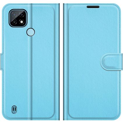 Mobigear Classic Realme C21 Plånboksfodral med sedelfack - Blå