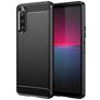 Mobigear Brushed Slim Sony Xperia 10 V Fleksibel TPU Bagsidecover - Sort