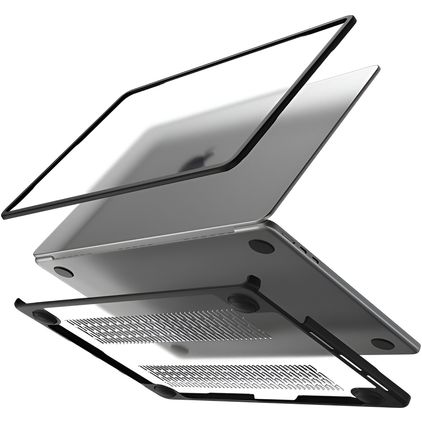 Mobilize Protection Cover MacBook Pro 13 polegadas (2016-2023) Capa rígida para MacBook - Transparente / Preto - Modelo A1706 / A1708 / A1989 / A2159 / A2289 / A2251 / A2338