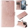 Mobigear Butterfly Xiaomi 14T Etui z klapką typu portfel - Różowe złoto