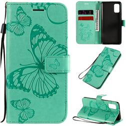 Mobigear Butterfly Samsung Galaxy A41 Pungetui med Seddelrum - Turkis