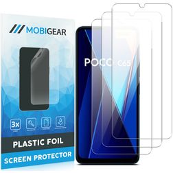 Mobigear POCO C65 Protezione schermo in pellicola - Compatibile con le cover (confezione da 3)