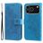Mobigear Flowers iPhone 17 Pro Funda tipo libro Cartera - Azul