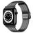 Mobigear Kopenhagen Pasek Stal do Apple Watch Zapięcie zaciskowe - 49/46/45/44 mm - Czarny