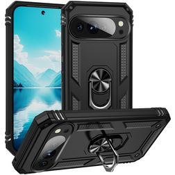 Mobigear Armor Ring Google Pixel 10 Pro XL Funda Plástico rígido Carcasa Antigolpes con anillo - Negro