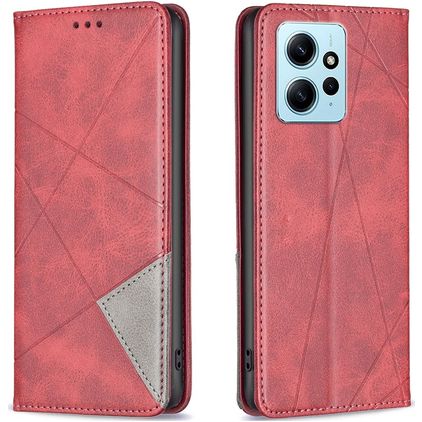 Mobigear Rhombus Slim Xiaomi Redmi Note 12 Wallet case - Red