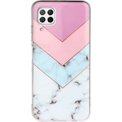 Mobigear Marble Huawei P40 Lite TPU flexível Capa traseira - Tricolor