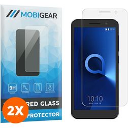 Mobigear Alcatel 1 Vidro temperado Película de ecrã - Compatível com capas (Pack de 2)