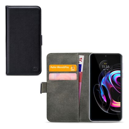 Mobilize Classic Gelly Wallet Motorola Edge 20 Lompakkokotelo + Setelitasku - Musta
