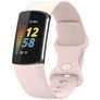 Mobigear Sport Dual Pasek Silikon do Fitbit Charge 5 Zapięcie na bolczyk - Sand Pink