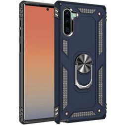 Mobigear Armor Ring Samsung Galaxy Note 10 Hard Case Back cover Shockproof with Ring Holder - Blue
