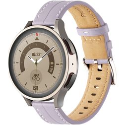 Mobigear Stitched Læder Smartwatch Urrem Spændelås - 22 mm - Lilla