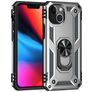 Mobigear Armor Ring iPhone 13 Hard Case Back cover Shockproof with Ring Holder - Silver