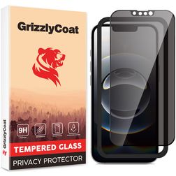 GrizzlyCoat Easy Fit iPhone 16e Tempered Glass Screen Protector Privacy - Case Friendly + Installation Frame