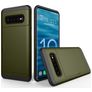 Mobigear Card Samsung Galaxy S10 Plus Hard Case Back cover Shockproof with Card Holder - Army Green