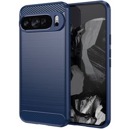 Mobigear Brushed Slim Google Pixel 9 Pro XL TPU flexível Capa traseira - Azul
