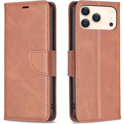 Mobigear Excellent iPhone 17 Pro Max Funda tipo libro Cartera - Marrón