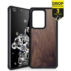 ITSKINS HybridFusion Samsung Galaxy S20 Ultra Hard Case Back cover Shockproof - Dark Wood
