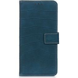 Mobigear Croco Huawei P40 Wallet case - Green