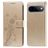 Mobigear Flowers Google Pixel 11 Pro XL Capa livro Carteira - Dourado