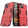 Mobigear Armor Stand iPhone 13 Funda Plástico rígido Carcasa Antigolpes con soporte - Rojo