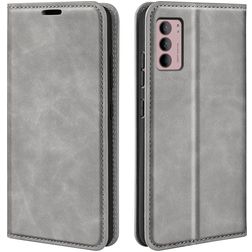 Mobigear Retro Slim Motorola Moto G42 Pungetui med Seddelrum - Grå