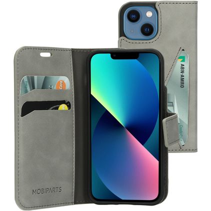 Mobiparts Classic Wallet iPhone 13 Mini Wallet case - Granite Grey