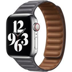Mobigear Bumpy Leather Apple Watch Strap Magnetic closure - 49/46/45/44 mm - Grey