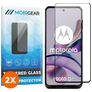 Mobigear Premium Motorola Moto G13 Tempered Glass Screen Protector - Case Friendly - Black (2-Pack)