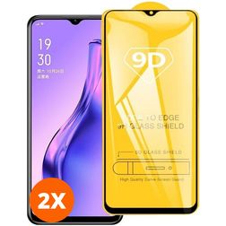Mobigear Premium OPPO A31 Tempered Glass Screen Protector - Case Friendly - Black (2-Pack)