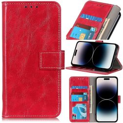 Mobigear Basic iPhone 14 Pro Wallet case - Red