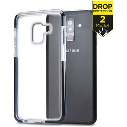 Mobilize Shatterproof Samsung Galaxy A8 (2018) Hard Case Back cover Shockproof - Clear / Black