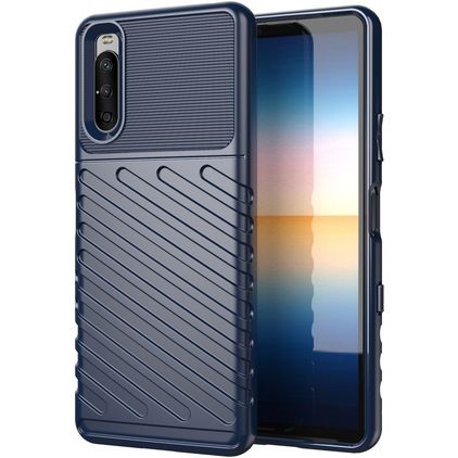 Mobigear Groove Sony Xperia 10 III Flexibilní TPU Zadní kryt - Modrá