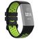 Mobigear Sport Plus Buckle Silikon Fitbit Charge 4 Armband Spänne - Svart / Grön