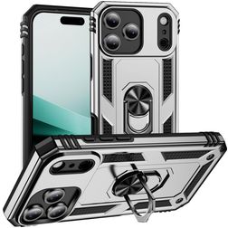 Mobigear Armor Ring iPhone Air Hardcase Back cover Antiurto con anello - Argento