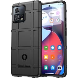 Mobigear Rugged Shield Motorola Edge 30 Fusion TPU flexível Capa traseira Antichoque - Preto