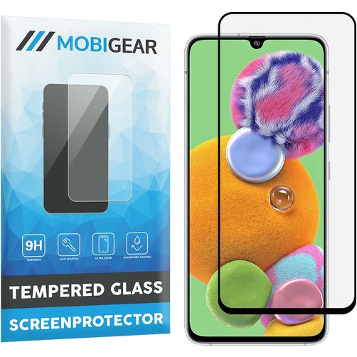 Mobigear Premium Samsung Galaxy A90 Tempered Glass Screen Protector - Case Friendly - Black
