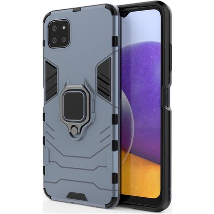 Mobigear Armor Ring Samsung Galaxy A22 5G Plástico rígido Capa traseira Antichoque com anel - Azul