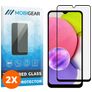 Mobigear Premium Samsung Galaxy A03s Vidro temperado Película de ecrã - Compatível com capas - Preto (Pack de 2)