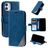 Mobigear Rhombus iPhone 12 Mini Pungetui med Seddelrum - Blå