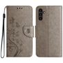Mobigear Flowers Samsung Galaxy A36 Funda tipo libro Cartera - Gris